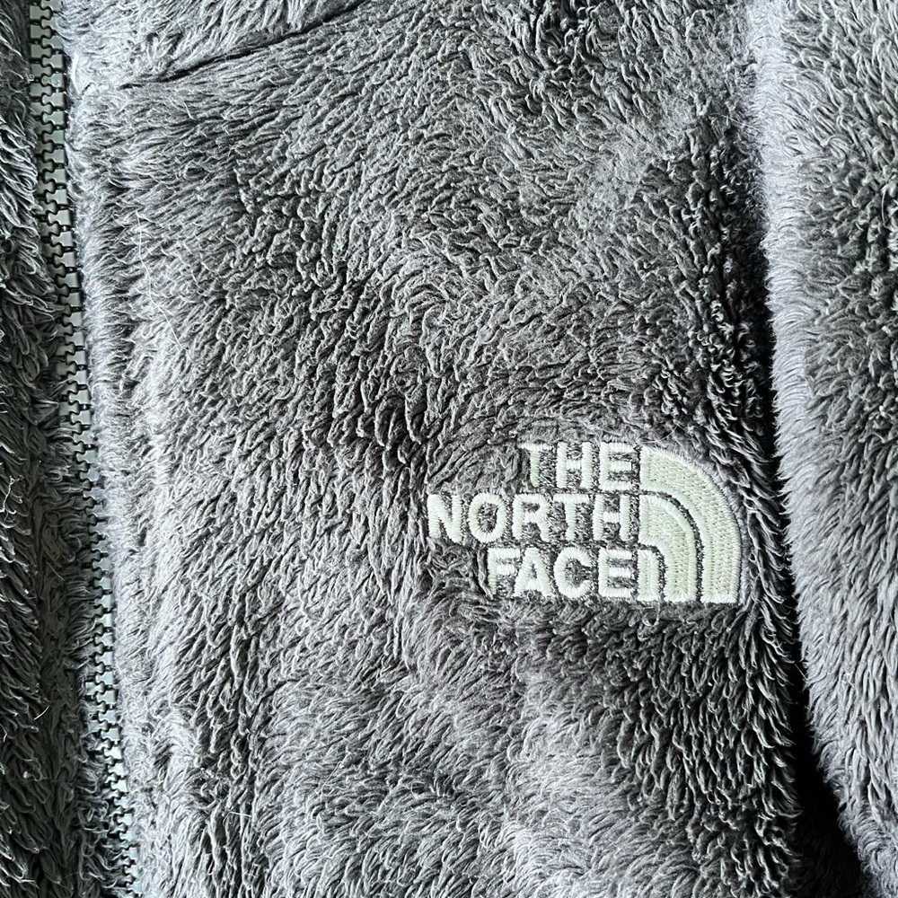 Fuzzy north face winter coat